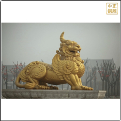 純黃銅獬豸雕塑定制價(jià)格